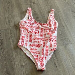 Coca Cola Red and White One Piece Swimsuit